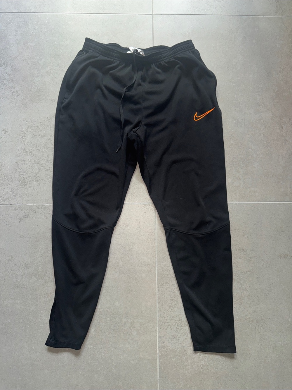 Nike Men’s Black Joggers Track Pants - Orange Swoosh